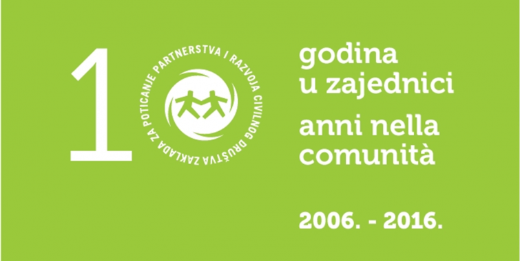 10 godina Zaklade za poticanje partnerstva i razvoja civilnog društva!