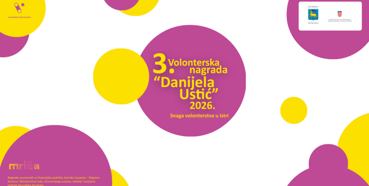 Otvorene prijave za 3. volontersku nagradu „Danijela Ustić“ za 2026. godinu