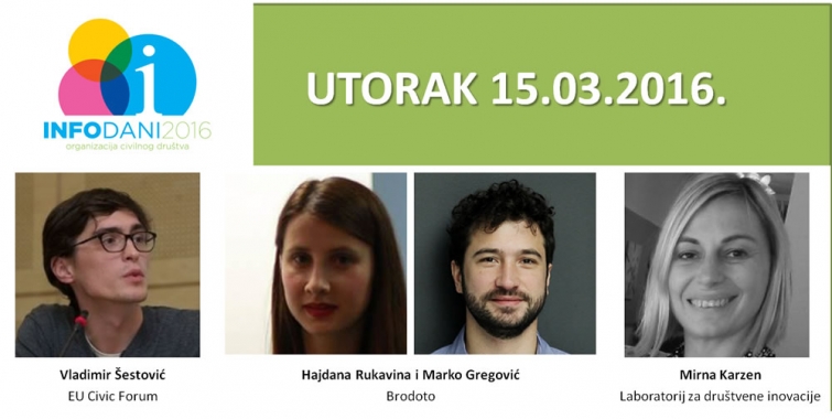 Utorak na Info danima - Društvene inovacije, alternativni načini financiranja i javno zagovaranje Utorak na Info danima - Društvene inovacije, alternativni načini financiranja i javno zagovaranje