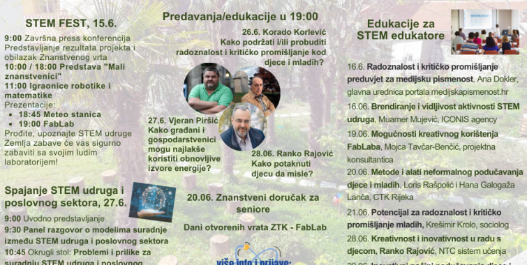 STEM lipanj - lijepa završnica ESF STEM projekta