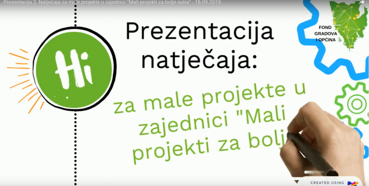 Prezentacija 2. natječaja za male projekte “Mali projekti za bolje sutra”