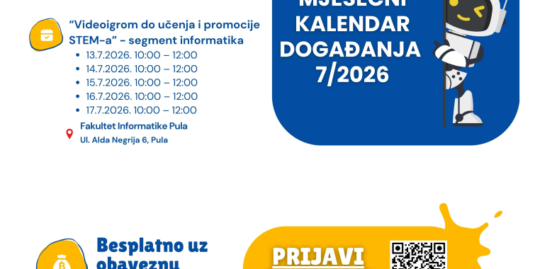 Besplatne STEM radionice za osnovnoškolce i srednjoškolce i u srpnju