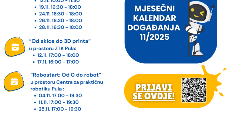 Level Up STEM: Istraži, nauči, stvori! - aktivnosti u studenom