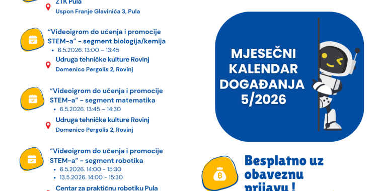 Svibanj pun ideja: mladi stvaraju i istražuju kroz STEM