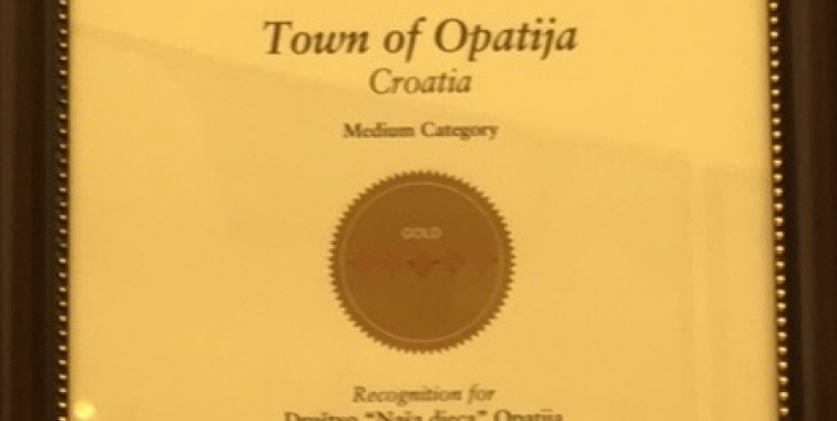 Opatijskom Društvu „Naša djeca“ međunarodno priznanje „Zlato s pet zlatnih cvjetova“