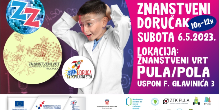 Uz Zemlju Zabave, u Znanstvenom vrtu u Puli ove subote očekuje vas i predstavljanje Astronomskog društva i predavanje o meteorologiji