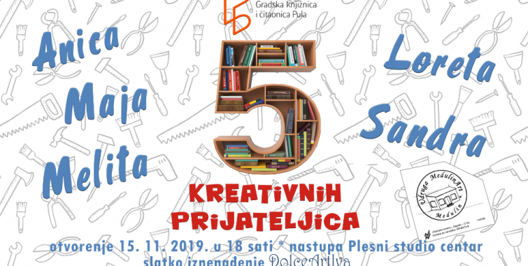 Izložba MedulinArta u Gradskoj knjižnici Pula