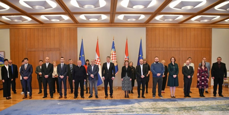 Dragan Pantić - predsjednik Društva za robotiku Istra na prijemu kod Predsjednika Milanovića
