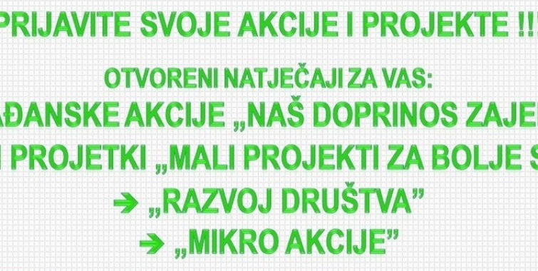 Otvoreni natječaji Zaklade