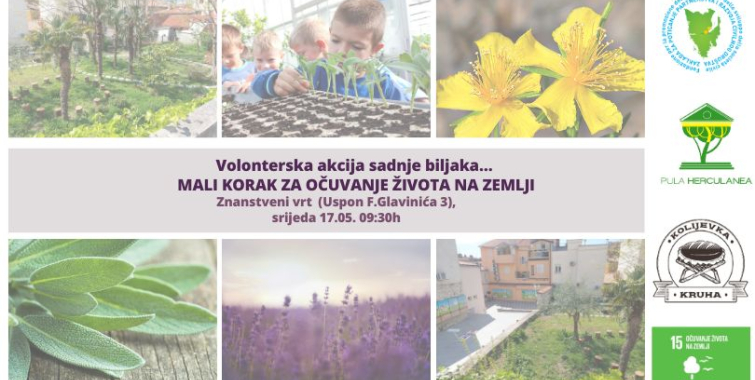 Obilježavanje manifestacije Hrvatska volontira volonterskom akcijom sadnje biljaka ... MALI KORAK ZA OČUVANJE ŽIVOTA NA ZEMLJI