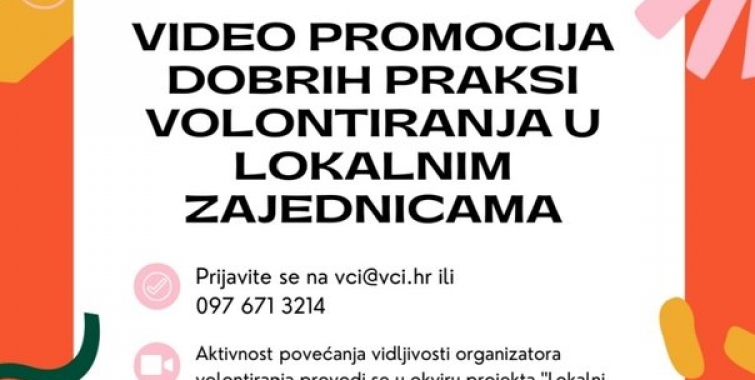 Video promocija dobrih praksi volontiranja u lokalnim zajednicama